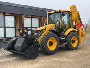 รถตัก3CX JCB อเนกประสงค์และ4CX รถแบ็คโฮมาพร้อมกับเครื่องยนต์ ecomax ระหว่างกันระดับ4