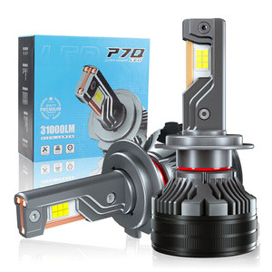 P7Q Tubos de cobre triples 200W Luz de coche de alta potencia Faro LED H4 H7 <span class=keywords><strong>Faros</strong></span> LED Bombilla Lámpara automática - Product Image 1