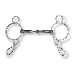 Mors Wonder Gag 3 pièces en acier inoxydable de 5 pouces avec embout en fil torsadé, mors de haute qualité pour l'équitation, contrôle amélioré - Product Image 1