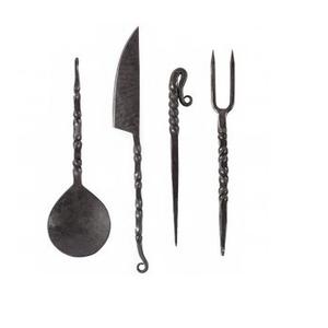 Ensemble de couverts faits à la main en métal forgé à la main par un fabricant indien pour les fêtes - Product Image 3