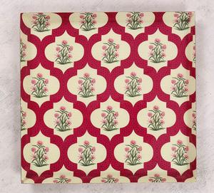 Bandeja decorativa de metal con estampado floral de esmalte vibrante para cenas elegantes, servicio festivo y decoración del hogar. - Product Image 2