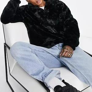 Thermal Men Jackets Winter Sweatshirt Half Zipper High Collar <b>Plush</b> Keep Warm Jacket Men Winter Hoodies Loose Pullover - Product Image 2