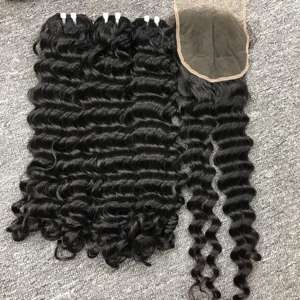 ผมมนุษย์แบบคลื่นดิบคลื่น100% สำหรับต่อผมมนุษย์มัดสองชั้นคุณภาพสูง - Product Image 4