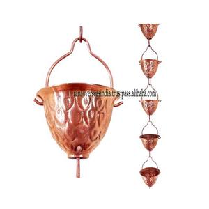 Hot Selling High Quality Handmade <b>Copper</b> Rain Chain Luxury Metal Hanging Rain Chains Garden Decoration From Rana Overseas Inc - Product Image 4