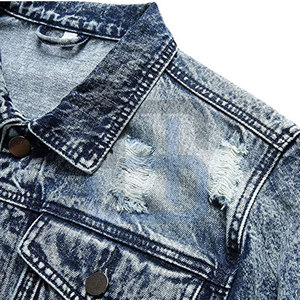 Factory Manufacturer New Arrival High Quality 100% Cotton Long Sleeve Men <b>Jeans</b> Jacket Customized Wholesale Quick Dry Breathable - Product Image 4