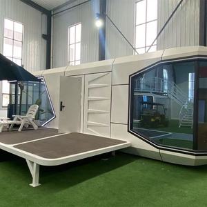 Grande maison mobile de luxe préfabriquée en conteneur, extensible, deux chambres, en acier, en stock - Product Image 6