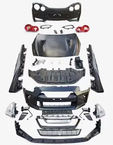 PP素材車改造バンパーリアリップエンジンフードLEDヘッドライトボディキット日産GTR35用新しいスタイルのボディキットへの更新
