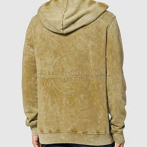 Meilleure vente 100% coton Sweats à capuche streetwear de haute qualité pour hommes saison d'hiver motif solide Design personnalisable en stock - Product Image 4