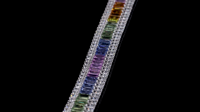 Pulsera de tenis de lujo blanca chapada en oro de 14K con rodio, con múltiples gemas de zafiro de corte brillante y diamantes cultivados en laboratorio, certificada por IGI