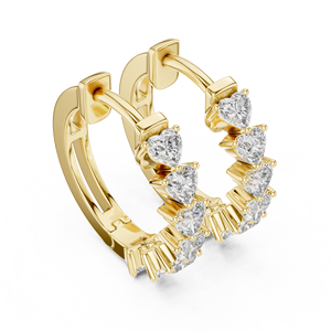 Pendientes de Aro con Moissanita en Forma de Corazón, Plata de Ley 925, Joyería Fina Hecha a Mano, Chapados en Rodio, Regalo de Lujo para Aniversario o Boda - Product Image 4