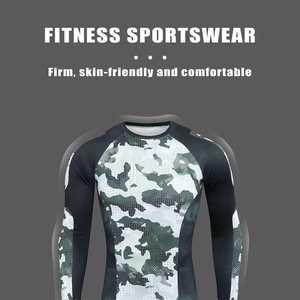 Rashguard de compresión BJJ Jiu Jitsu personalizado para hombre, camiseta sublimada de manga larga de secado rápido para entrenamiento físico, ropa deportiva OEM - Product Image 5