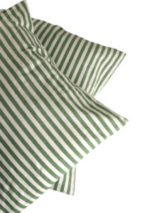 Taies d'oreiller et de coussin carrées américaines tissées à rayures teintes en fil recyclé Ensemble de 2 - Product Image 4