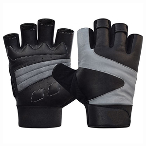 Wholesale Custom PU Leather Fitness Workout Weight Lifting Men Women Gym Gloves with Adjustable Wrist Strap Full Finger Design - Product Image 1