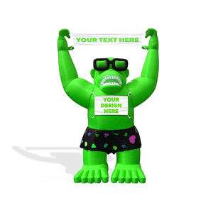 نموذج إعلاني ضخم قابل للنفخ مخصص ، منطاد غوريلا ، بطباعة من مادة Oxford PVC ، مع مروحة مدمجة للترقيات الخارجية - Product Image 1