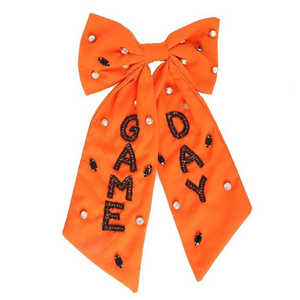 Lazos para el cabello bordados a mano con cuentas de semillas para el Día del Partido, al por mayor, elegantes lazos para el cabello bordados, lazos con cuentas al por mayor - Product Image 3