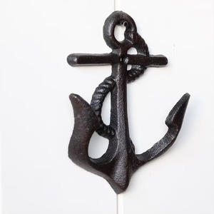 Juego de 3 anclajes de hierro fundido con 2 ganchos, gancho de decoración para Toalla de baño, casa de playa náutica, costa - Product Image 6