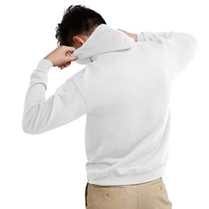 Sweat à capuche pour homme de qualité supérieure, 100% coton, style streetwear, uni, léger, respirant, logo personnalisé OEM - Product Image 4