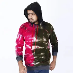 Groothandel Zachte Stof Merk Plus Size Heren Hoodies En Sweatshirts Effen Winter Custom Tie Dye Hoodie