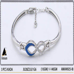 Bracelet pour femme en argent 925 minimaliste au quotidien Fine Kada avec un design mince pour un usage quotidien - Product Image 2