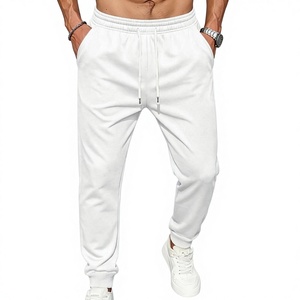Pantalon de jogging ample pour homme en molleton Oxford 100 % coton, avec plis sur le devant, taille élastique, coupe décontractée, printemps-automne - Product Image 5