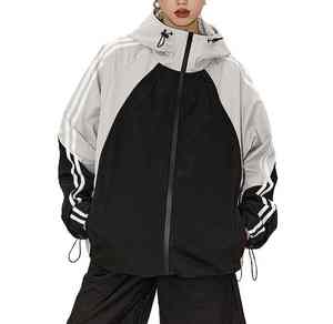 Veste d'hiver imperméable Softshell pour homme, style urbain, safari, fermeture éclair en PU, col montant, travail, jours de pluie, logo frontal, lettre - Product Image 1