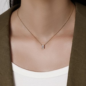 Collar Elegante con Diamante de Corte Esmeralda Vintage de 1.07 Ct D-F VVS1-VS2, Diamante Cultivado en Laboratorio en Oro Amarillo de 18K, para Uso Diario, Regalo - Product Image 3