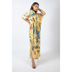 Caftán de Algodón con Estampado de Águila, Traje de Baño para Mujer - Product Image 3
