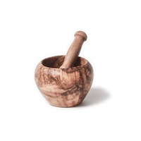 Ensemble de mortier et pilons en bois d'olive Antique, ail, poivre, herbe, épices, moulin à granulés en bois, machine à Guacamole pour vente chaude