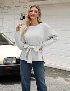 Sweat-shirt à manches longues en polaire douce pour femmes, couleur pastel unie, tenue décontractée d'hiver chic et moderne - Product Image 4