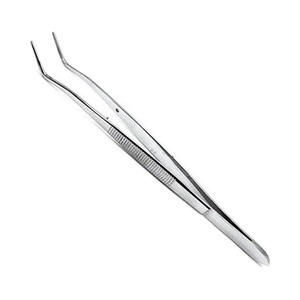 Pince à épiler pour pansement dentaire de conception personnalisée de qualité supérieure Instrument de forceps chirurgicaux à pointe coudée Nouveaux équipements dentaires manuels certifiés CE - Product Image 1