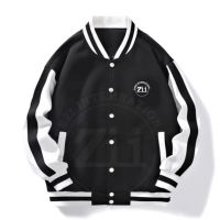Automne hiver manteau de laine Logo personnalisé lâche décontracté Letterman hommes mode université veste casual Slim Fit Bomber vestes de baseball