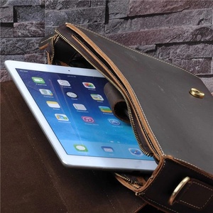 Porte-documents bureau portefeuille en cuir véritable Vintage Crazy Horse mâle bandoulière épaule sac à main pour sac d'affaires LPG-0105 - Product Image 6