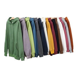 Sudadera con capucha de mezcla de algodón básica personalizada para hombre, ropa de calle de gran tamaño de calidad de lujo, método de tejido de punto básico liso - Product Image 4