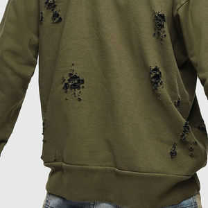 Nouveau Style 100% coton polaire unisexe en détresse sweats à capuche Vintage lavé à l'acide sweats à capuche pour hommes hiver à la mode sweats à capuche pour hommes - Product Image 5