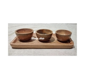 Servidor de fechas de madera hecho a mano Diseño antiguo Servidor de chocolates de forma personalizada al mejor precio en India Servidor de nueces - Product Image 2