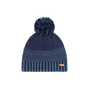 Bonnet d'hiver unisexe bleu marine, vêtements de sport unis et pliés avec logo coloré, lavable à la main pour adultes - Product Image 2