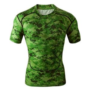 เสื้อรัดรูปป้องกันแสงแดดสำหรับผู้ชายเสื้อผื่นคันแขนสั้นแบบกำหนดเองได้แฟชั่นใหม่ - Product Image 6