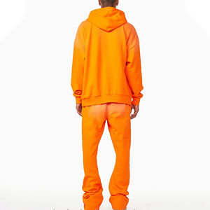 Ropa deportiva de alta calidad para hombre, traje informal de talla grande de secado rápido para primavera y otoño, chándal naranja de dos piezas para correr, ropa para hombre - Product Image 3