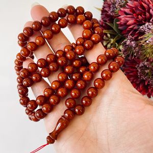 Tasbih vintage marron, 99 perles en ambre baltique naturel, perles de prière - Product Image 5