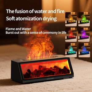 Fireplace <b>Essential</b> <b>Oil</b> <b>Diffuser</b>, Flame Aroma Lamp with 7-Color Night Light <b>for</b> Bedroom Sleep Home - Product Image 6