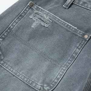 กางเกงยีนส์ขาสั้นทรงสลิมฟิต แห้งเร็ว ระบายอากาศดี เป็นมิตรกับสิ่งแวดล้อม สไตล์ลำลอง สีพื้น สำหรับผู้ชาย รุ่นขายดีล่าสุดปี 2025 - Product Image 5