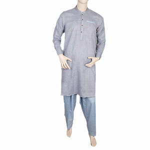 Traje Shalwar Elegante para Hombre - Azul Claro - Product Image 4
