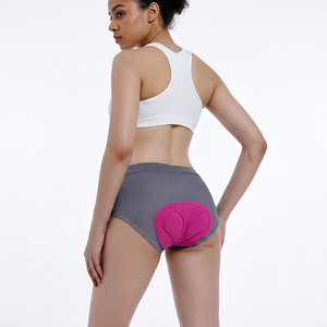 Women's <b>Cycling</b> <b>Shorts</b> With Pink Gel <b>Pad</b> Fitted Moisture Wicking Brief Style Spandex Nylon Material - Product Image 3
