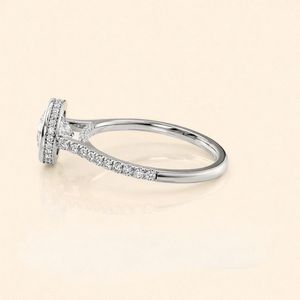 IGI Certified Round Cut Lab Grown Diamond Engagement <b>Ring</b> Solid 925 Sterling <b>Silver</b> Bezel Set Pave Diamond Bridal <b>Ring</b> - Product Image 5