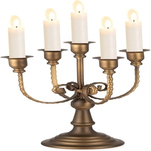 Small Metal Candlestick Holders for <b>Bronze</b> Farmhouse Table Centerpiece Decor Home Decor <b>Gift</b> - Product Image 1