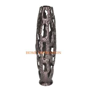 Vases et pots à fleurs en métal de grande taille en aluminium argenté Vases et pots de table de luxe pour événements de la plus grande qualité pour l'intérieur - Product Image 2