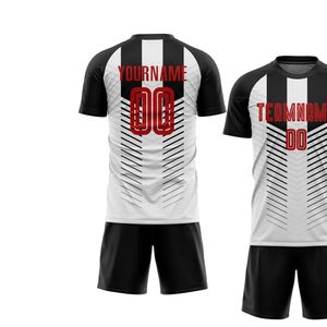 Conjunto de Uniforme de Fútbol Moderno con Rayas, Camiseta de Manga Corta, Uniforme de Fútbol Transpirable, Ropa Deportiva de Alto Rendimiento, Atuendo de Entrenamiento para Partidos - Product Image 3