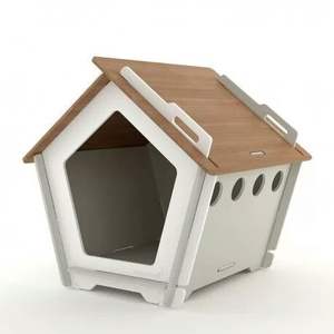 Maison fixe en bois pour animaux de compagnie AC18 de qualité supérieure avec entrée décorative coffre-fort avant pour chats chiens intérieur OEM Vietnam usine - Product Image 5