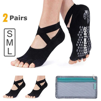 Vente en gros Logo personnalisé coton antidérapant paire femme antidérapant Pilates Yoga chaussettes pour femmes antidérapant