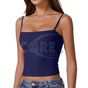Nueva llegada de las mujeres de alta calidad Super suave comodidad Slim Fit Casual moda sin mangas camisetas sin mangas - Product Image 5